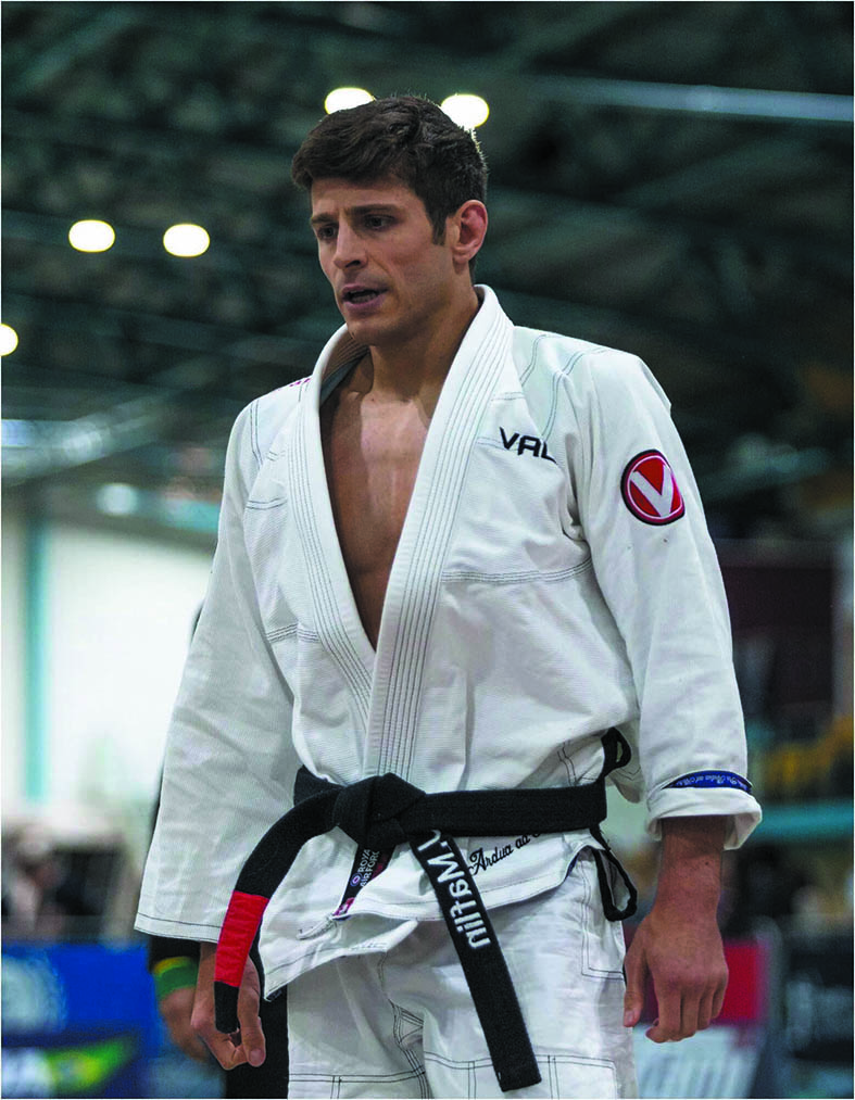 Jon wearing Jiu Jitsu robes.
